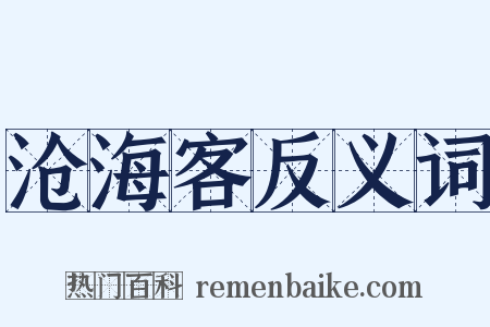 沧海客反义词是什么意思的图片